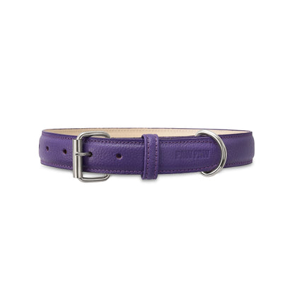 Purple PAWPAW Dog Leather Collar