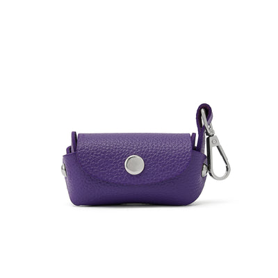 Purple PAWPAW Dog Leather Poo Bag Holder