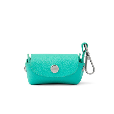 Teal PAWPAW Dog Leather Poo Bag Holder