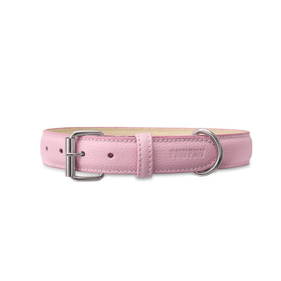 Light Pink PAWPAW Dog Leather Collar