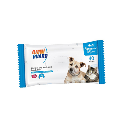Omni Guard Anti-Parasitic Wipes (40 Wipes)