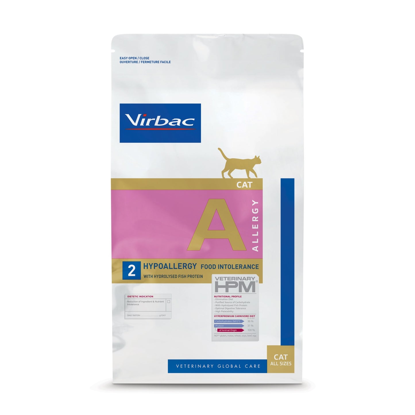 Hypoallergy With Hydrolysed Fish Protein Virbac All Breeds Adult Cat Food