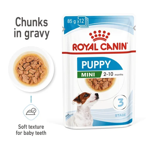 Mini Puppy Chunks Wet Gravy 85g Royal Canin Small Breed Dog Food