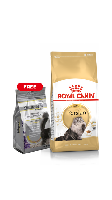 Persian Adult 4kg or 10kg + FREE Stiinger Premium Litter 4kg