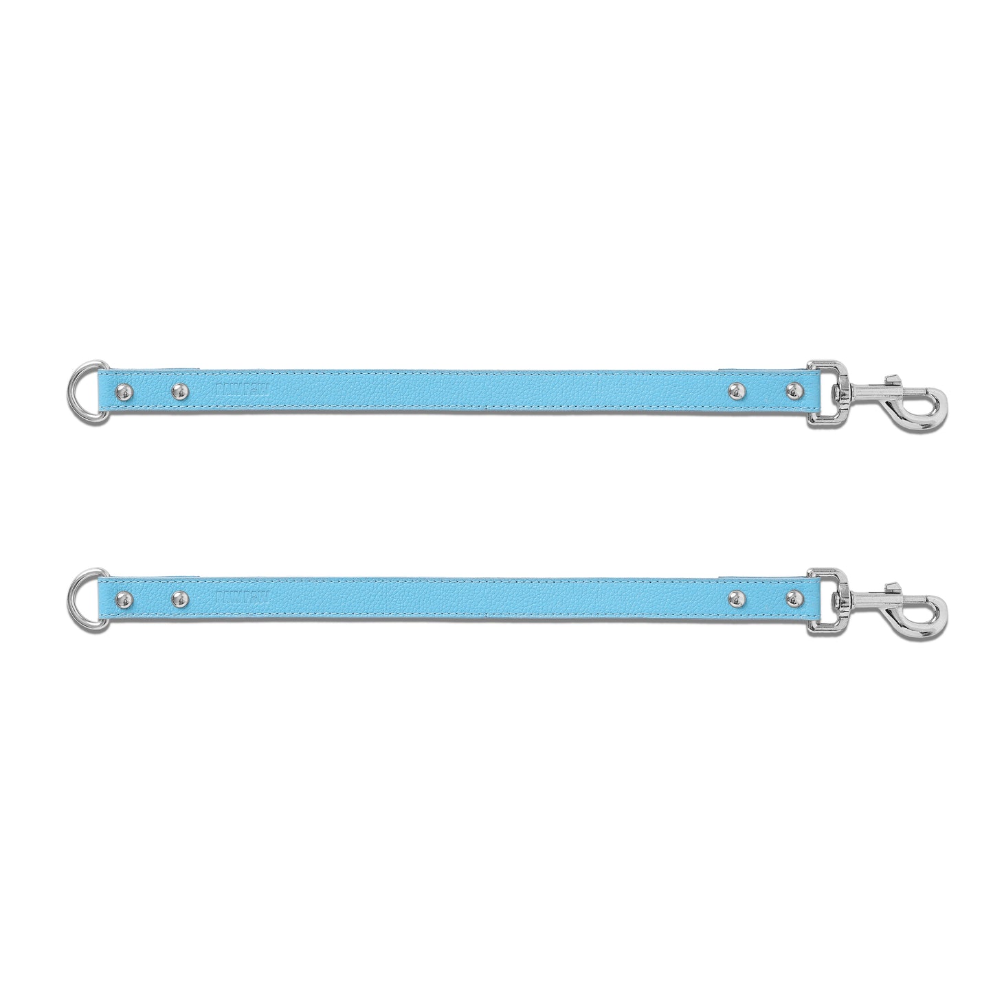 Sky Blue PAWPAW Dog Leather Leash Splitter