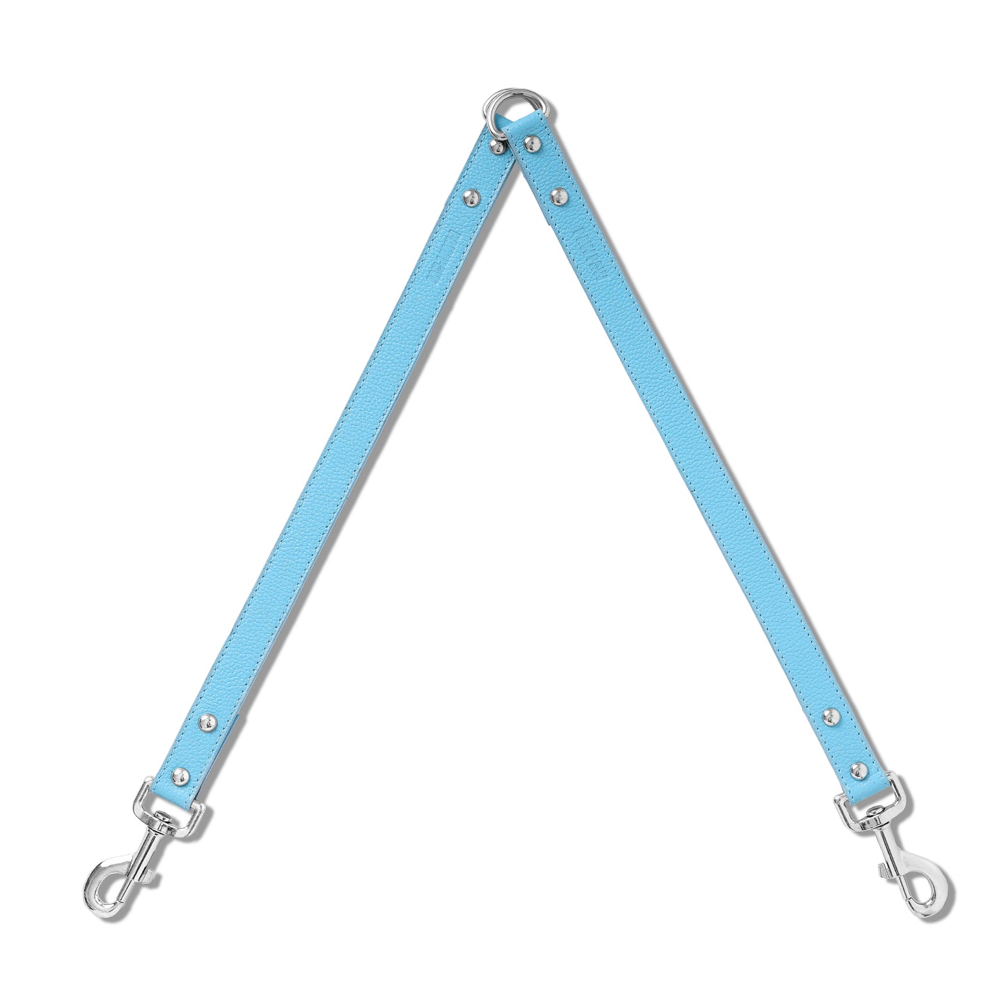 Sky Blue PAWPAW Dog Leather Leash Splitter