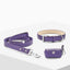 Purple PAWPAW Dog Collar + Leash + Poo Bag Holder Set