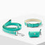 Teal PAWPAW Dog Collar + Leash + Poo Bag Holder Set