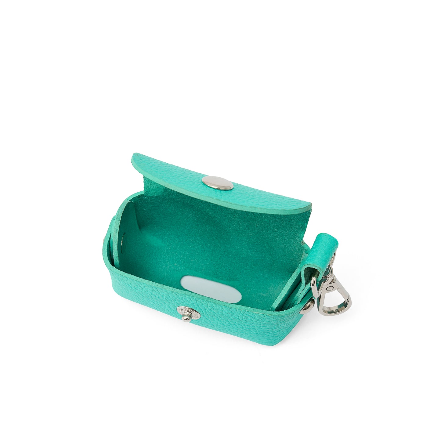 Teal PAWPAW Dog Leather Poo Bag Holder