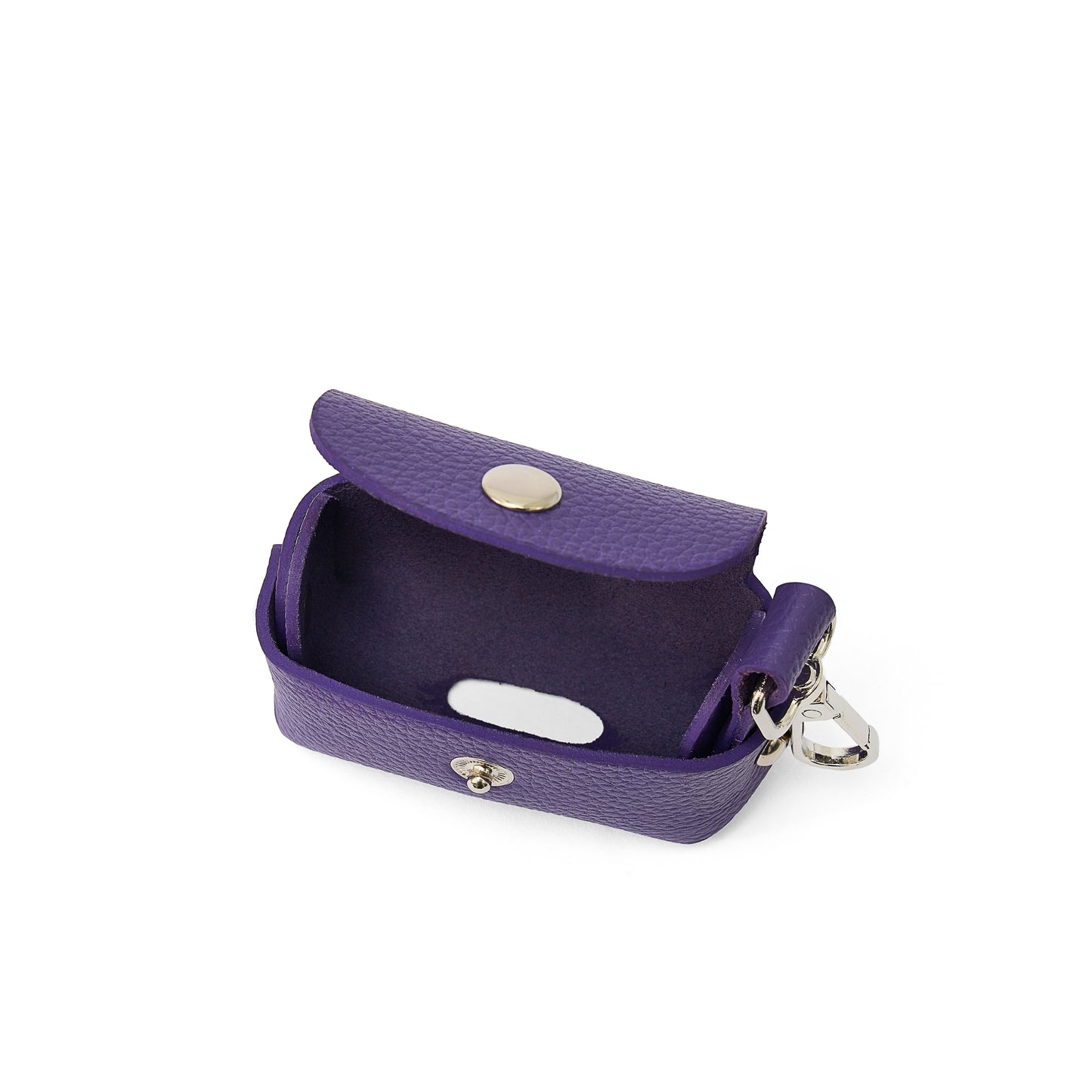 Purple PAWPAW Dog Leather Poo Bag Holder