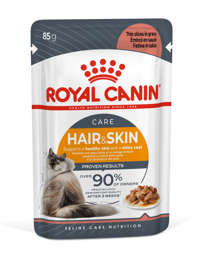 Hair & Skin Chicken Gravy 85g Royal Canin All Breeds Adult Cat Food