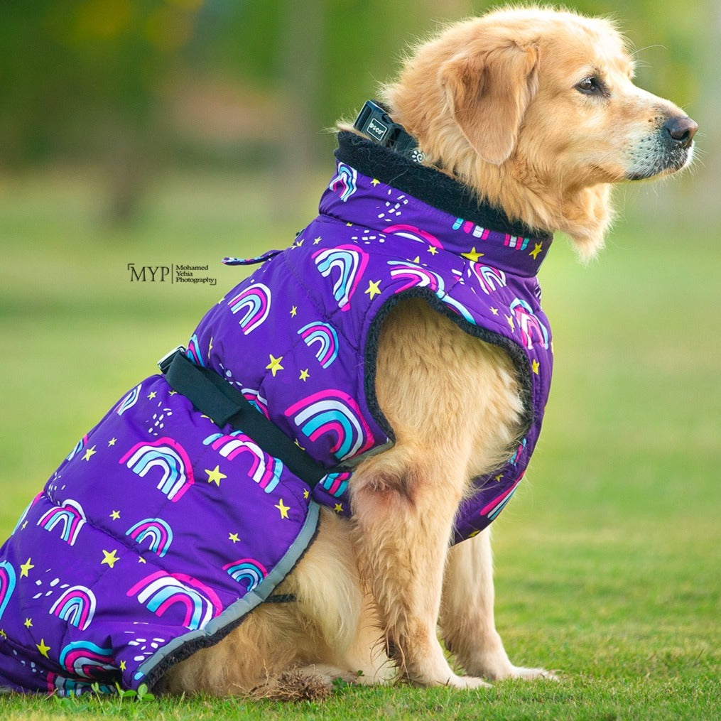 “Rainbow” Fluffy & Co. Dog Coat