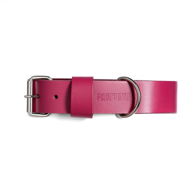 Pink PAWPAW Dog Leather Collar