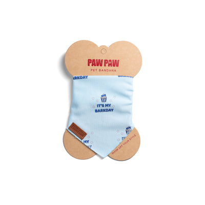 “It's My Barkday” Blue PAWPAW Dog Bandana