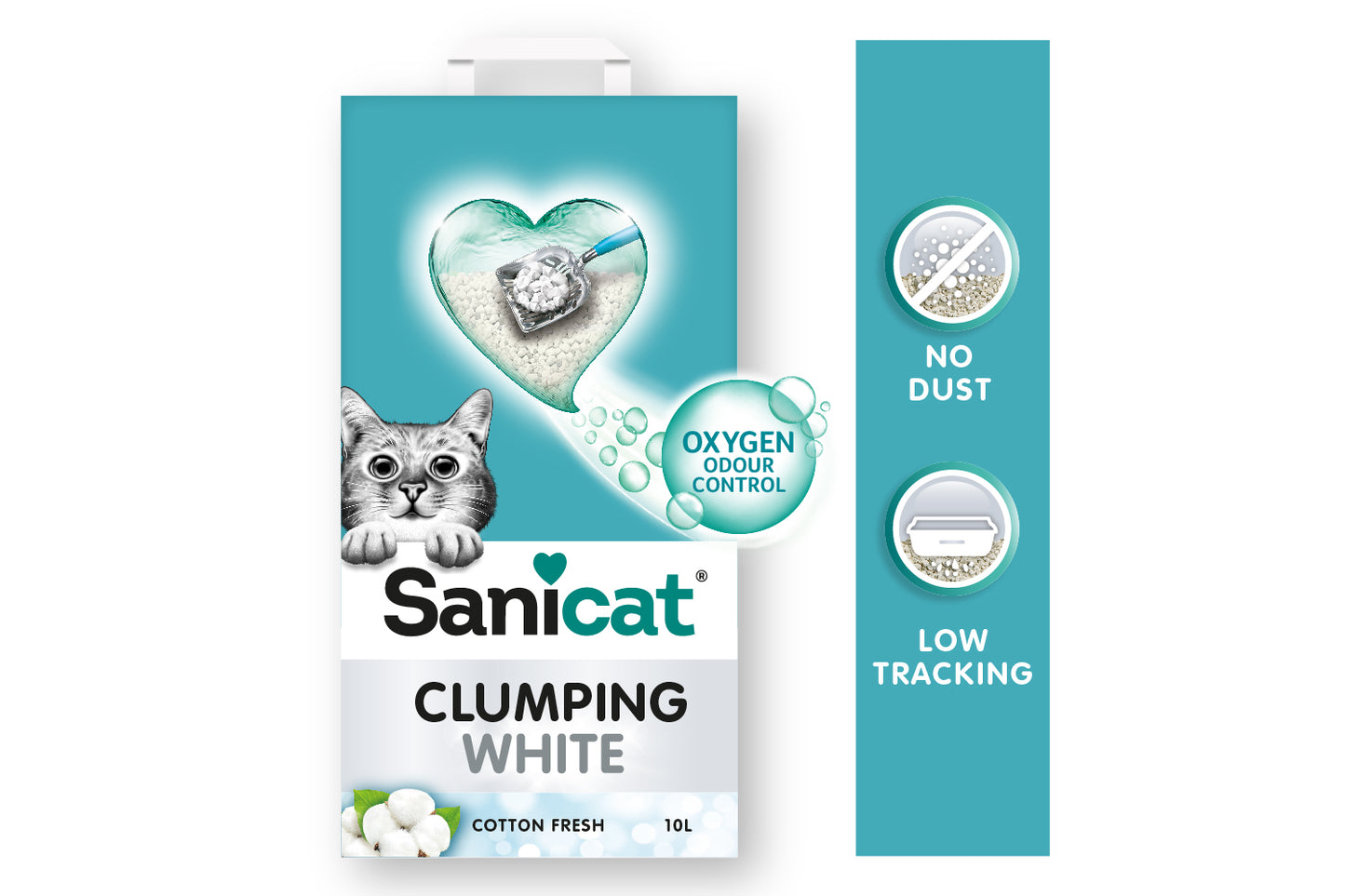 Sani cat Clumping White Cotton Fresh Scented Cat Litter