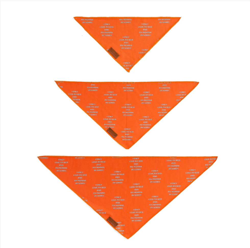 “I Only Love My Bed & Momma I'm Sorry” PAWPAW Dog Bandana