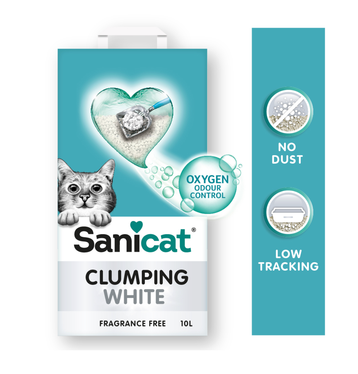 SANICAT Clumping White Fragrance Free