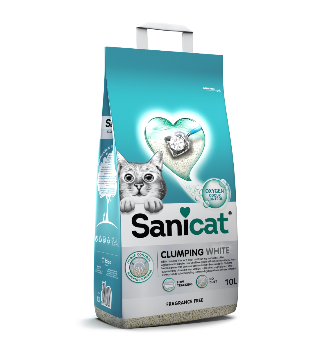 SANICAT Clumping White Fragrance Free