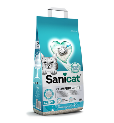 SaniCat Clumping White Active Marseille Soap Scented Litter