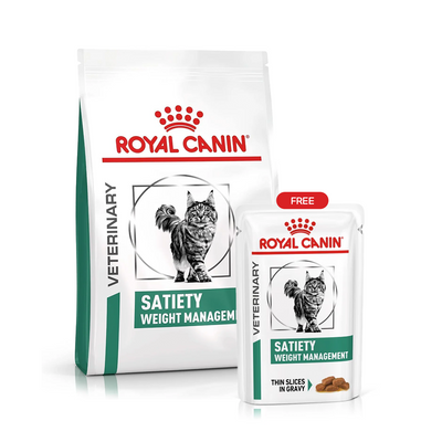 Satiety Weight Management Adult Cat Food Bundle (Dry 0.4kg + Wet 85g FREE)