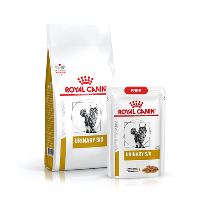 Urinary S/O Adult Cat Food Bundle (Dry 0.4/1.5/3.5kg + Wet (Chicken Gravy) 85g FREE)