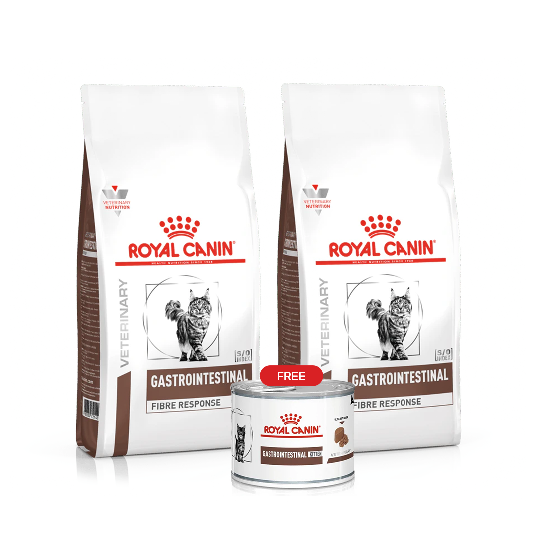 Gastrointestinal Kitten Food Bundle (2 Dry 400g + Wet 195g FREE)