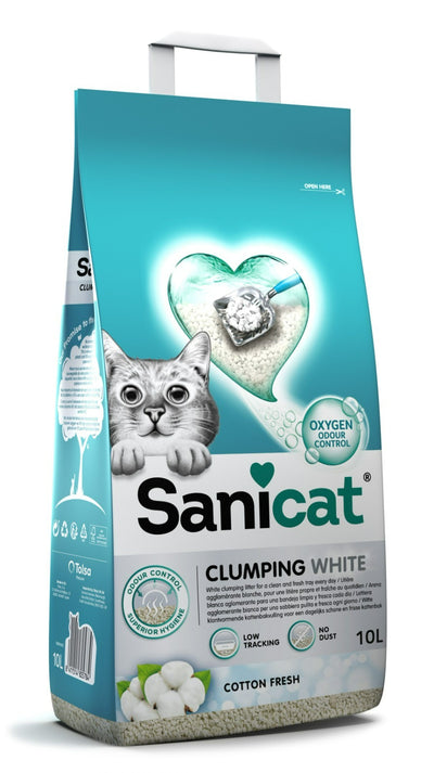 SaniCat Clumping White Cotton Fresh-Scented Litter